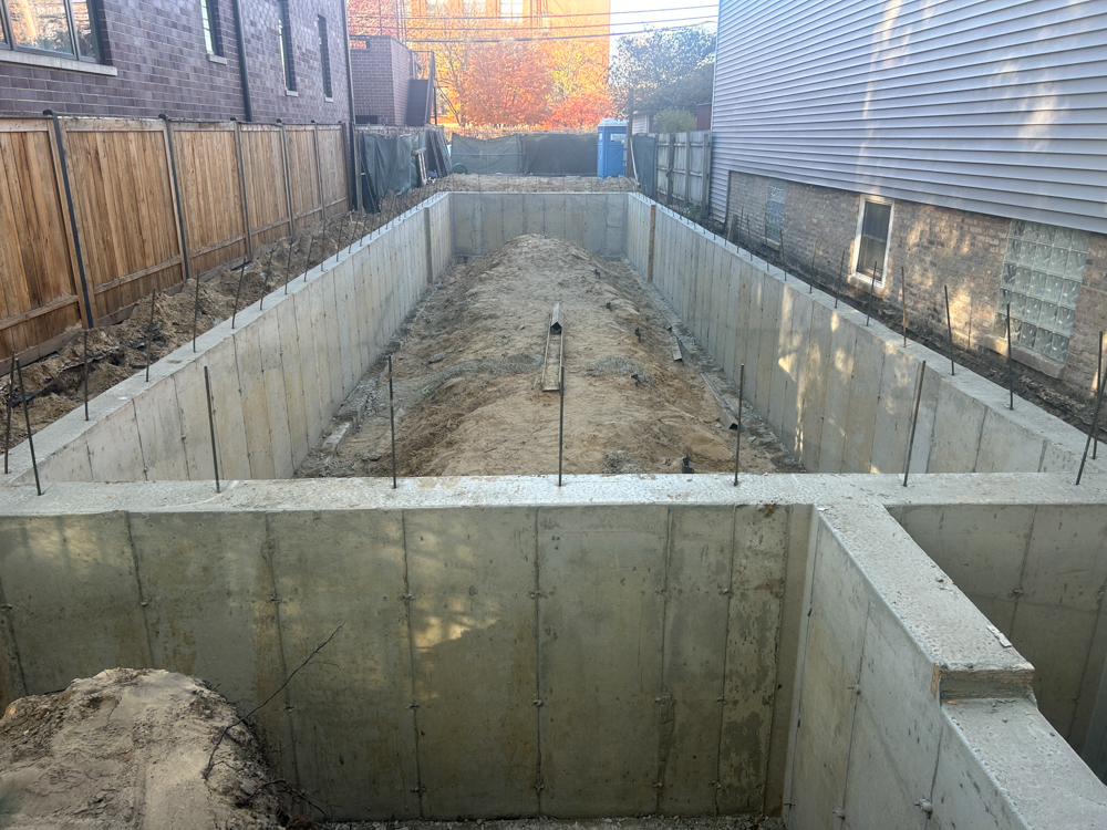 1404 West George Street foundation construction