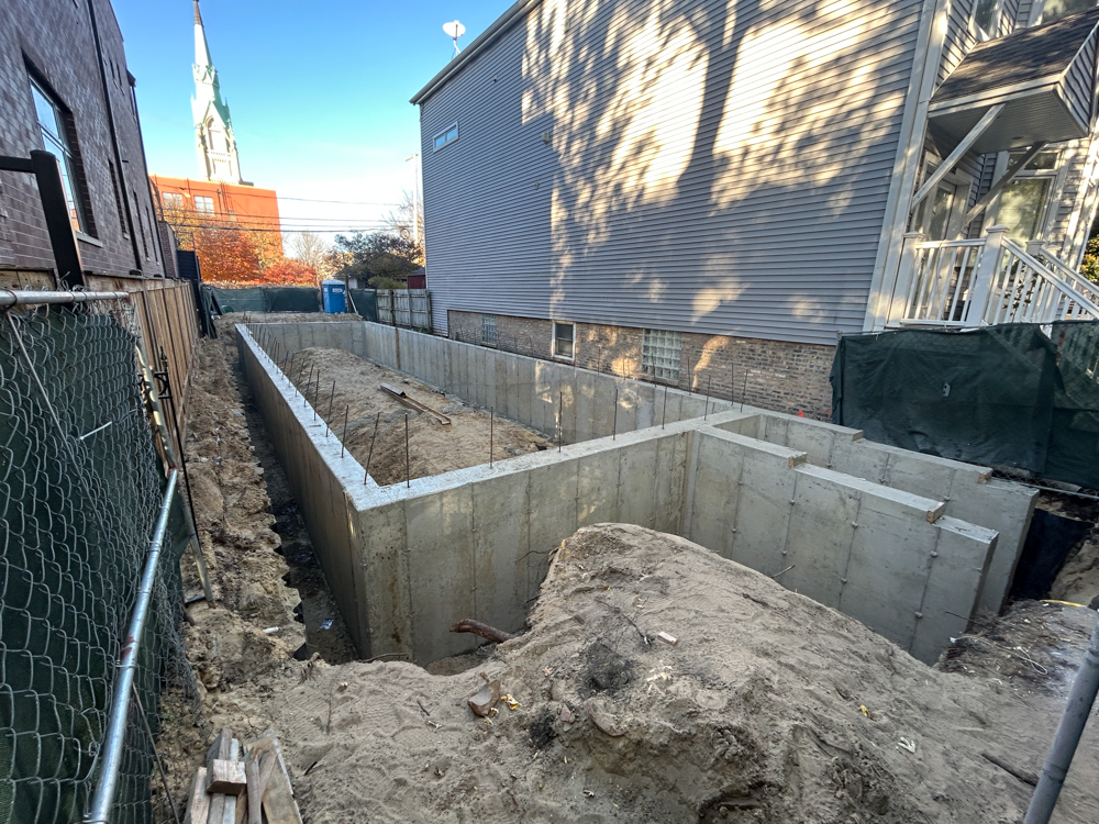 1404 West George Street foundation construction