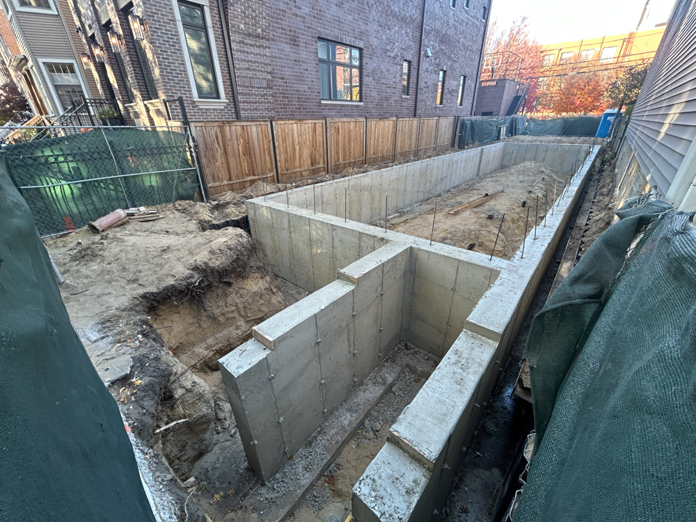 1404 West George Street foundation construction