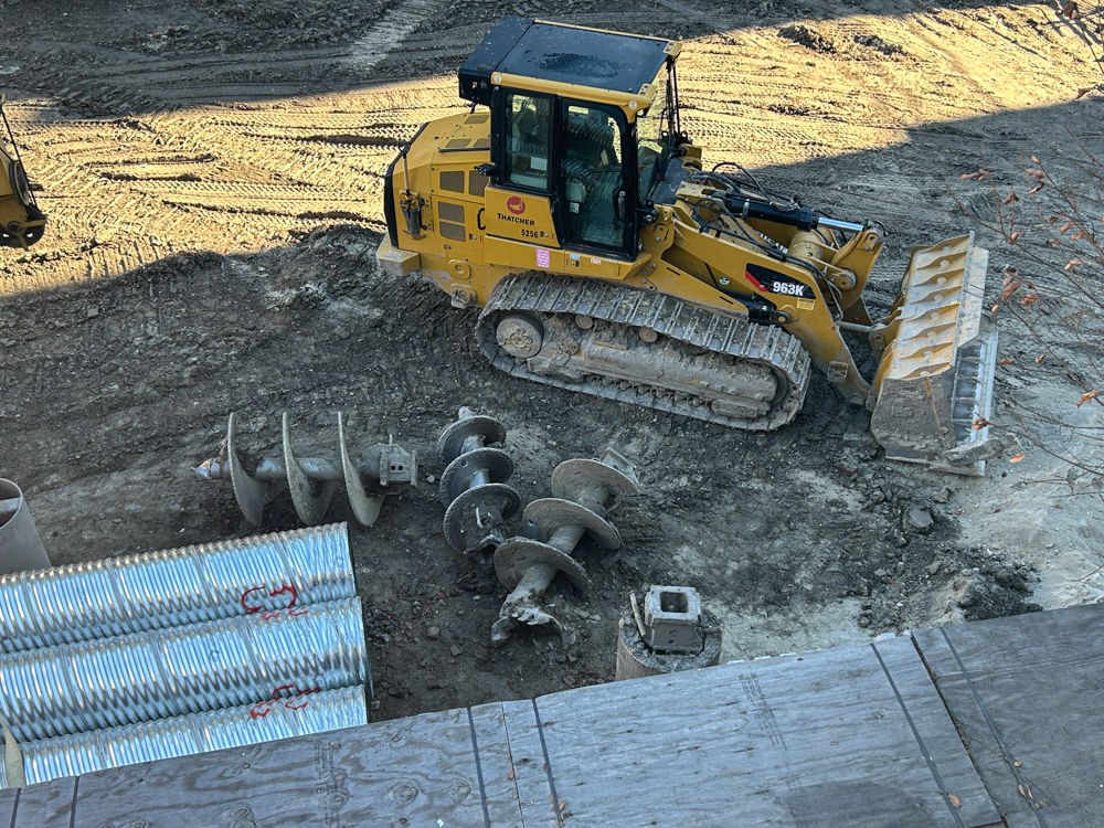 227 West Chicago Avenue caisson construction