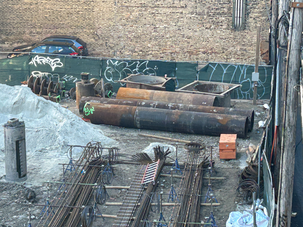 227 West Chicago Avenue caisson construction