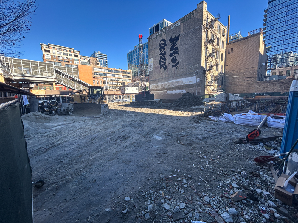 227 West Chicago Avenue caisson construction