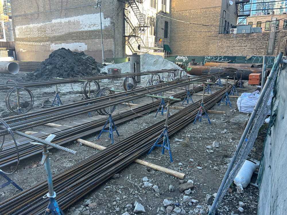 227 West Chicago Avenue caisson construction