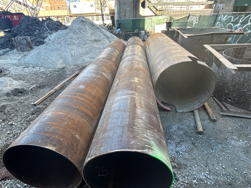 227 West Chicago Avenue caisson construction