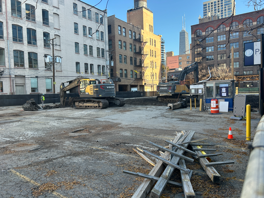 310 West Huron site prep underway