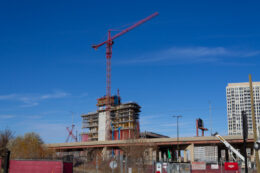 Bally's Casino hotel tower crane jump November 2025