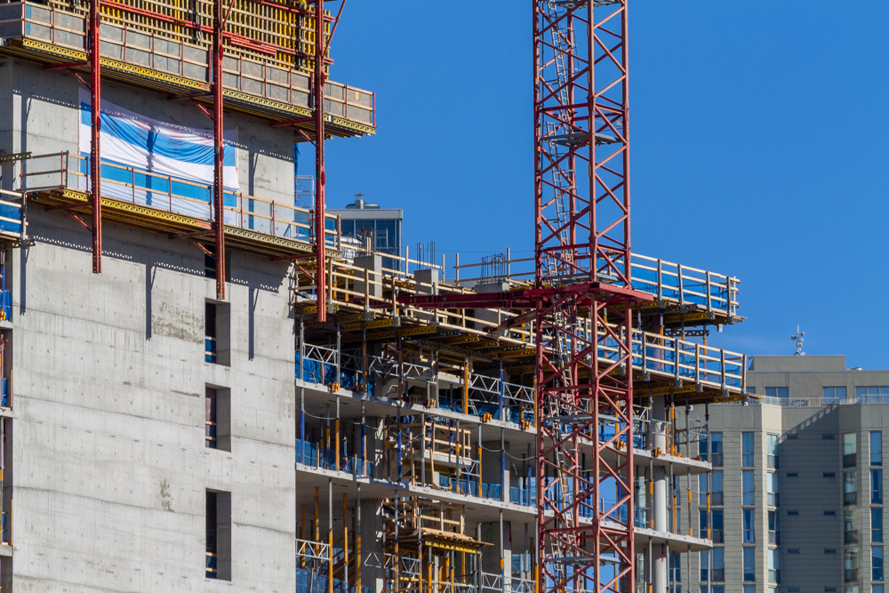 Bally's Hotel tower crane jump November 2025