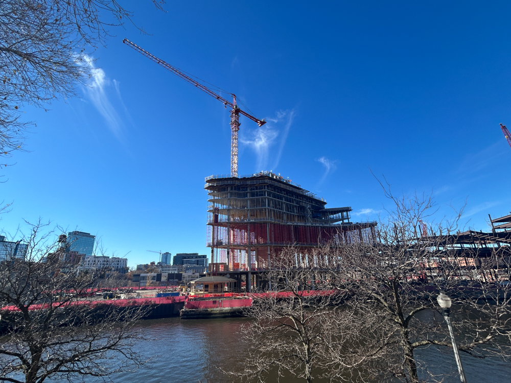 Bally's Hotel tower crane jump November 2025