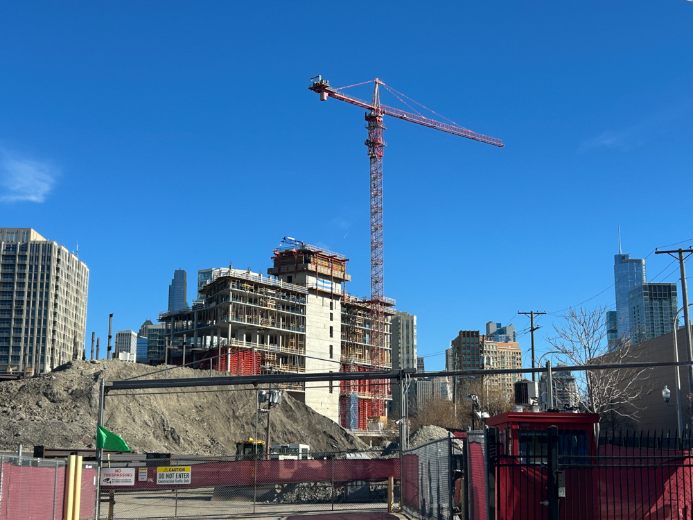 Bally's Hotel tower crane jump November 2025