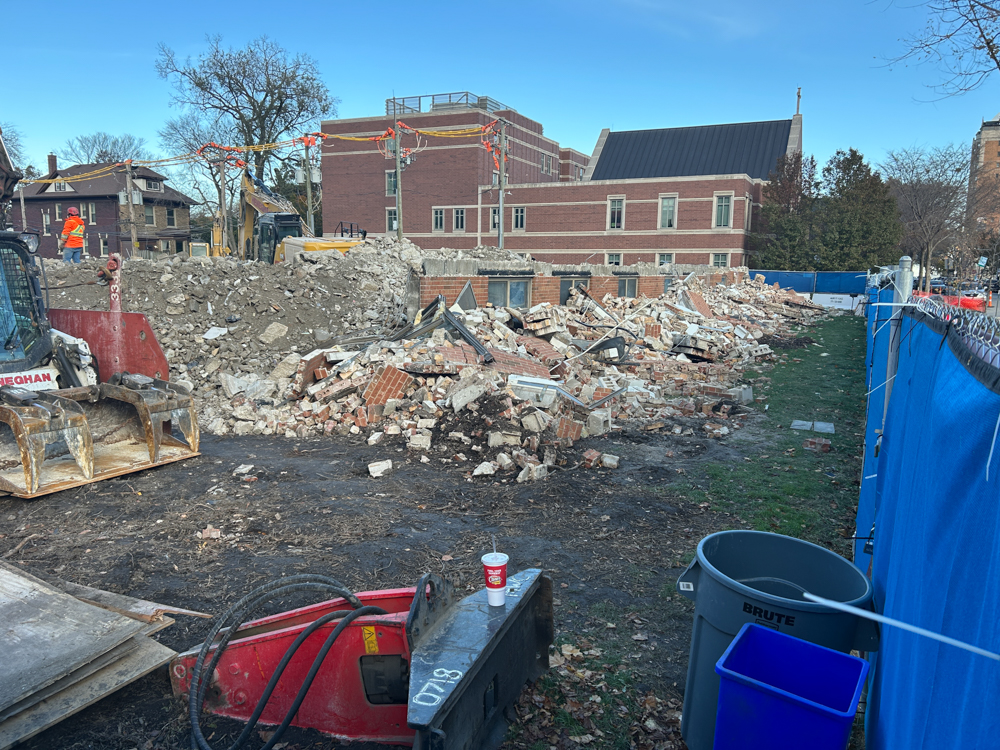 Campion Hall demolition November 2025