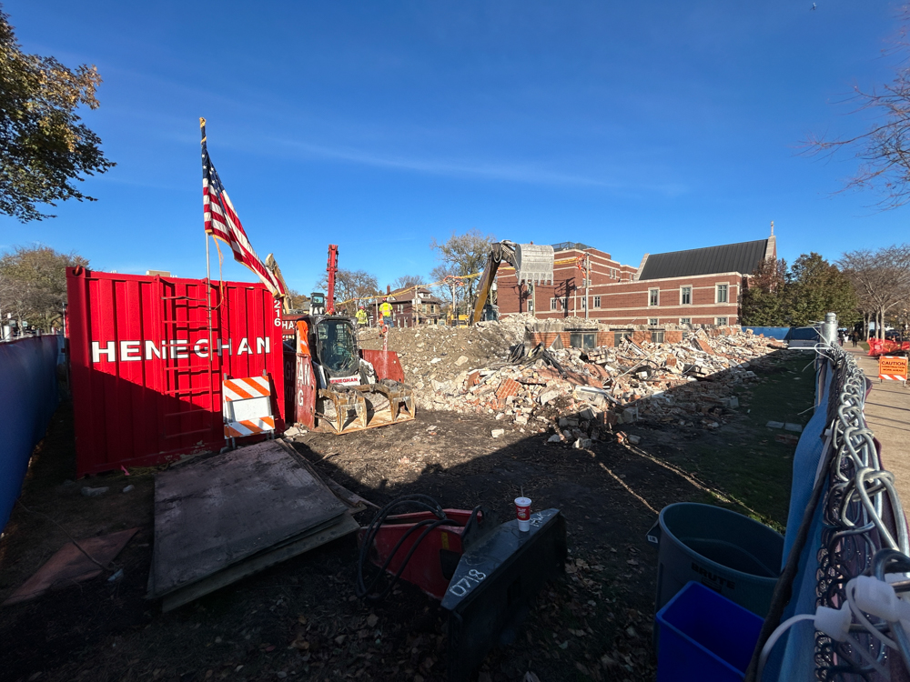 Campion Hall demolition November 2025