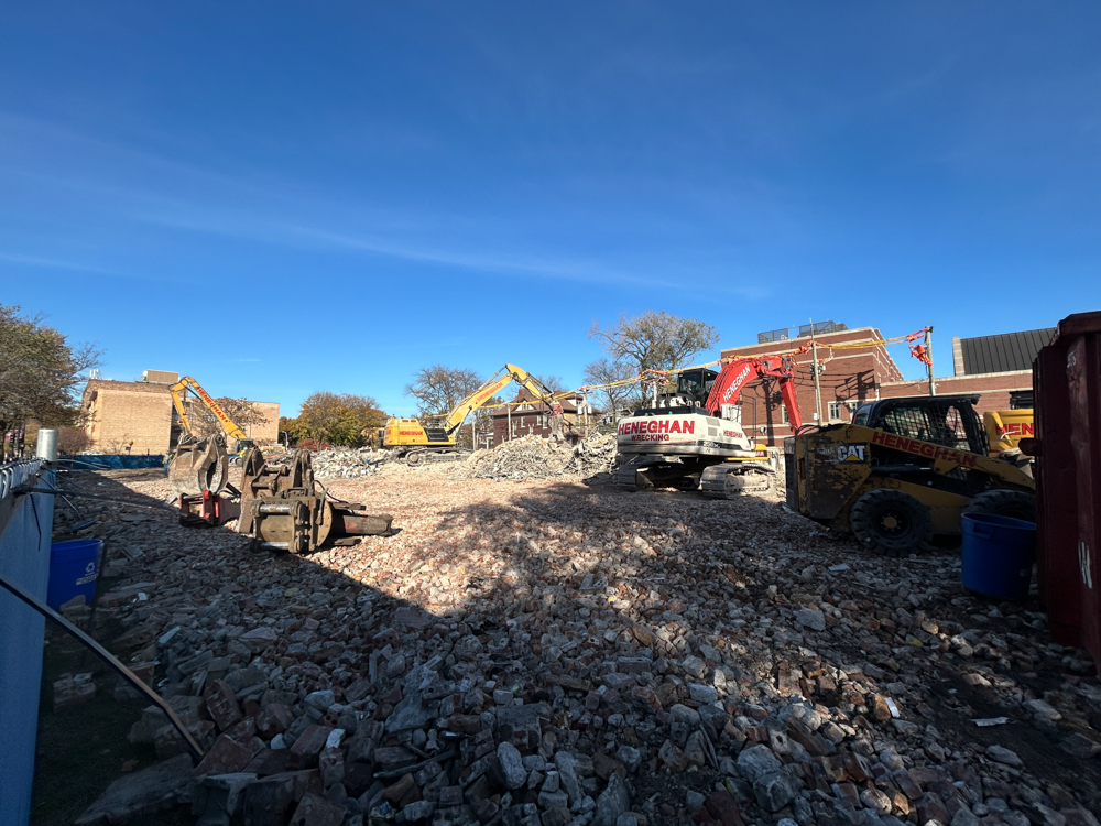 Campion Hall demolition November 2025