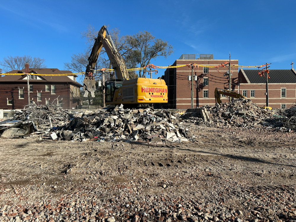 Campion Hall demolition November 2025