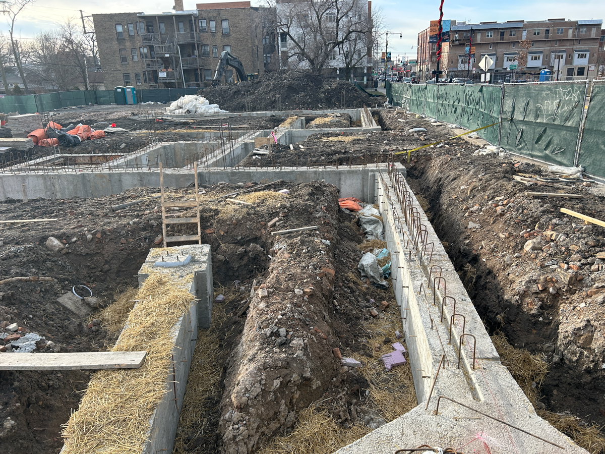 Lawrence Gateway foundation construction