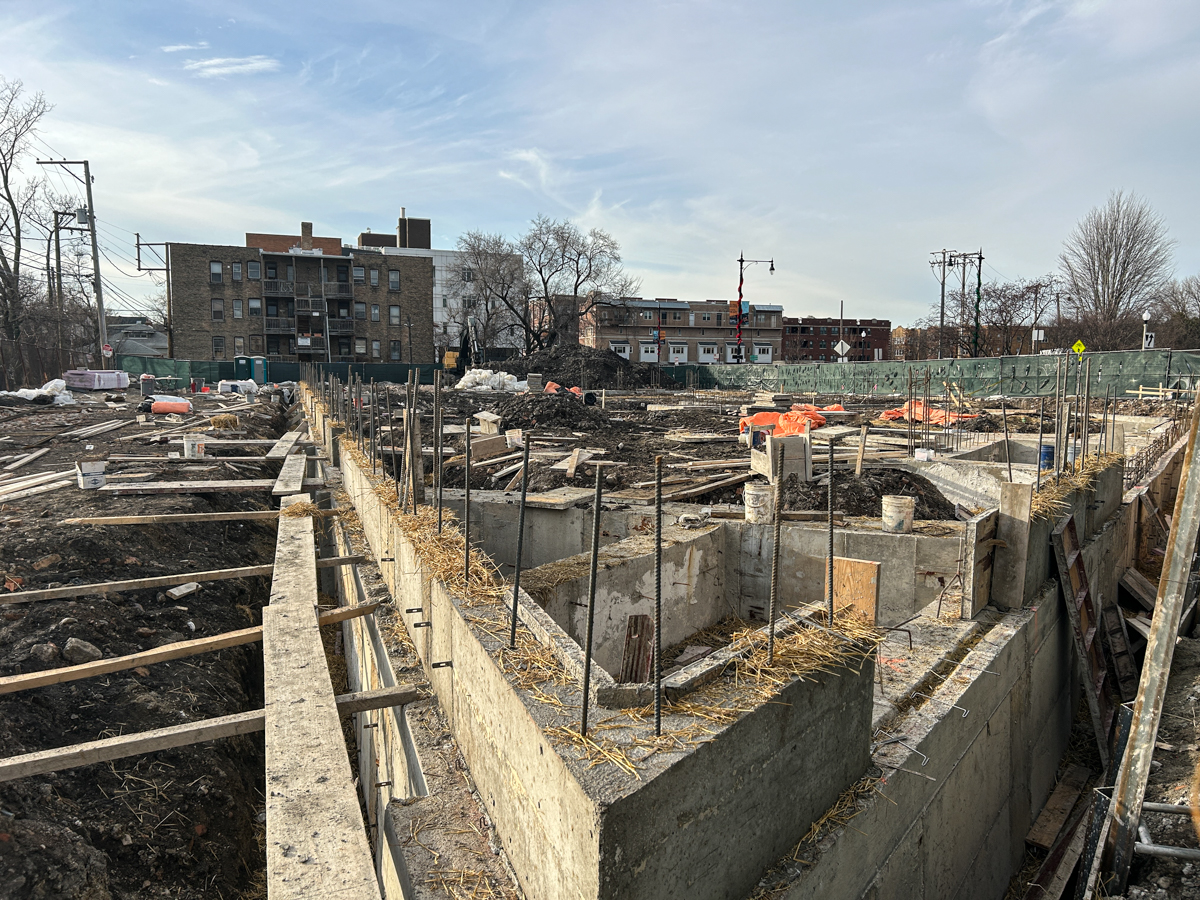 Lawrence Gateway foundation construction