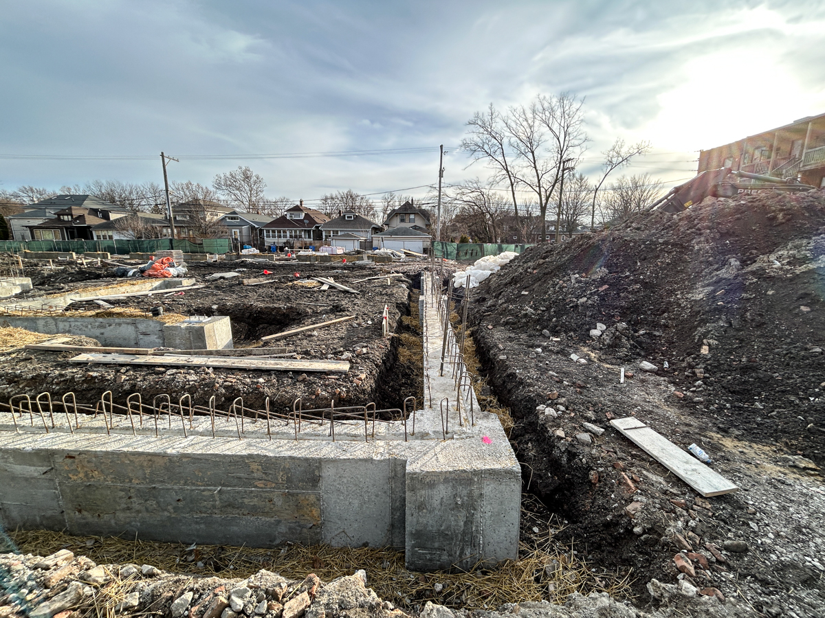 Lawrence Gateway foundation construction