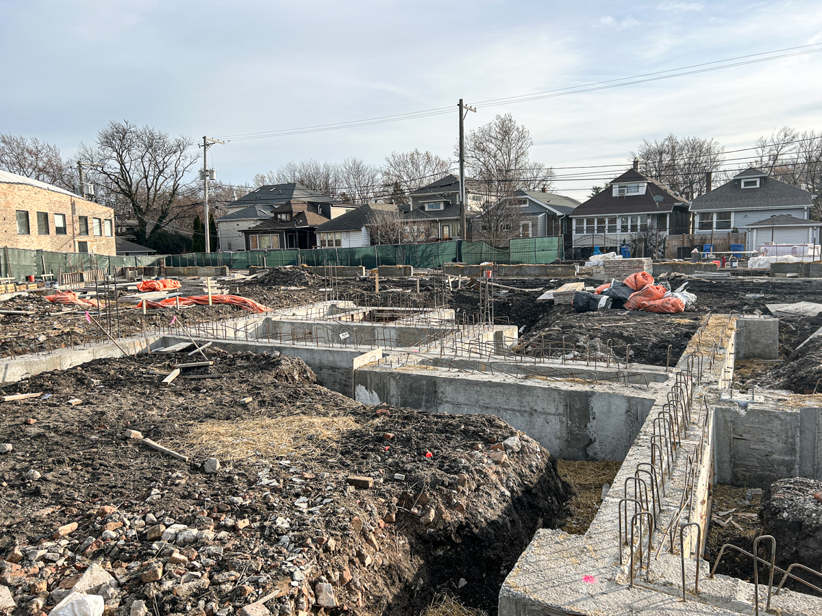 Lawrence Gateway foundation construction