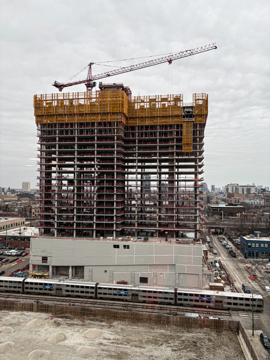 370 North Morgan first glass