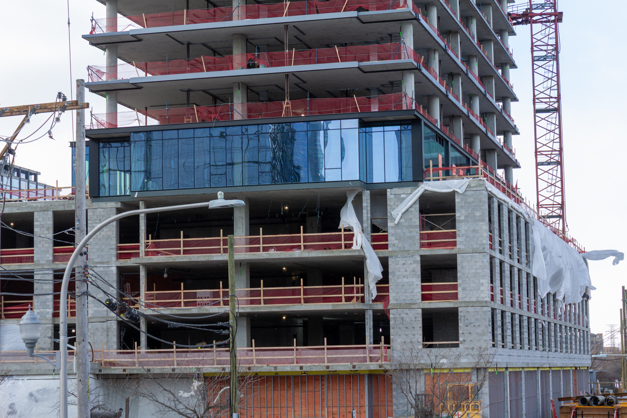 370 North Morgan first glass