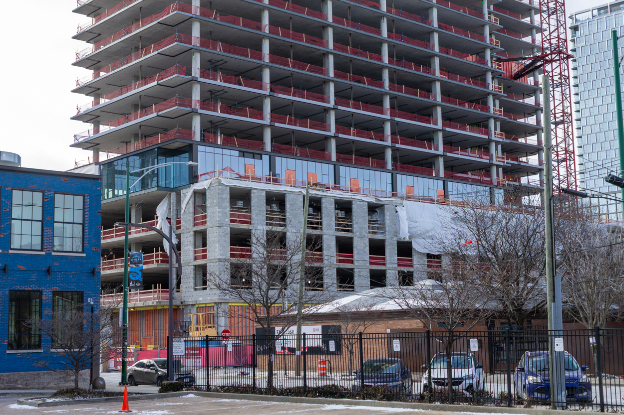 370 North Morgan first glass