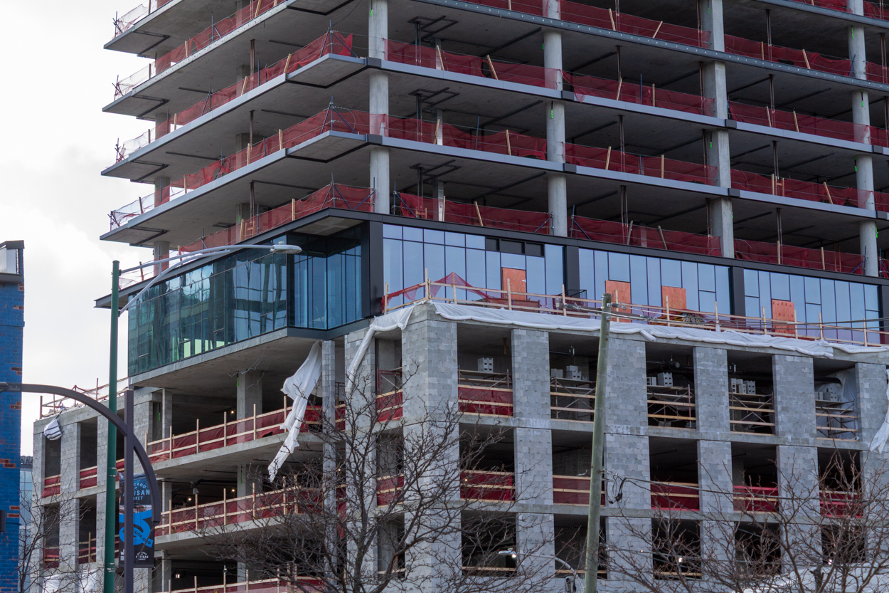 370 North Morgan first glass