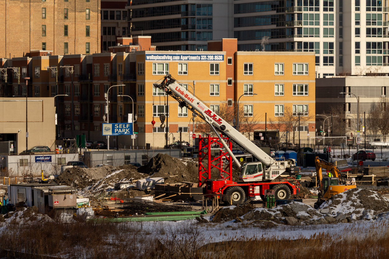 1010 South Wells tower crane permitted