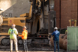 135 North Desplaines caisson work