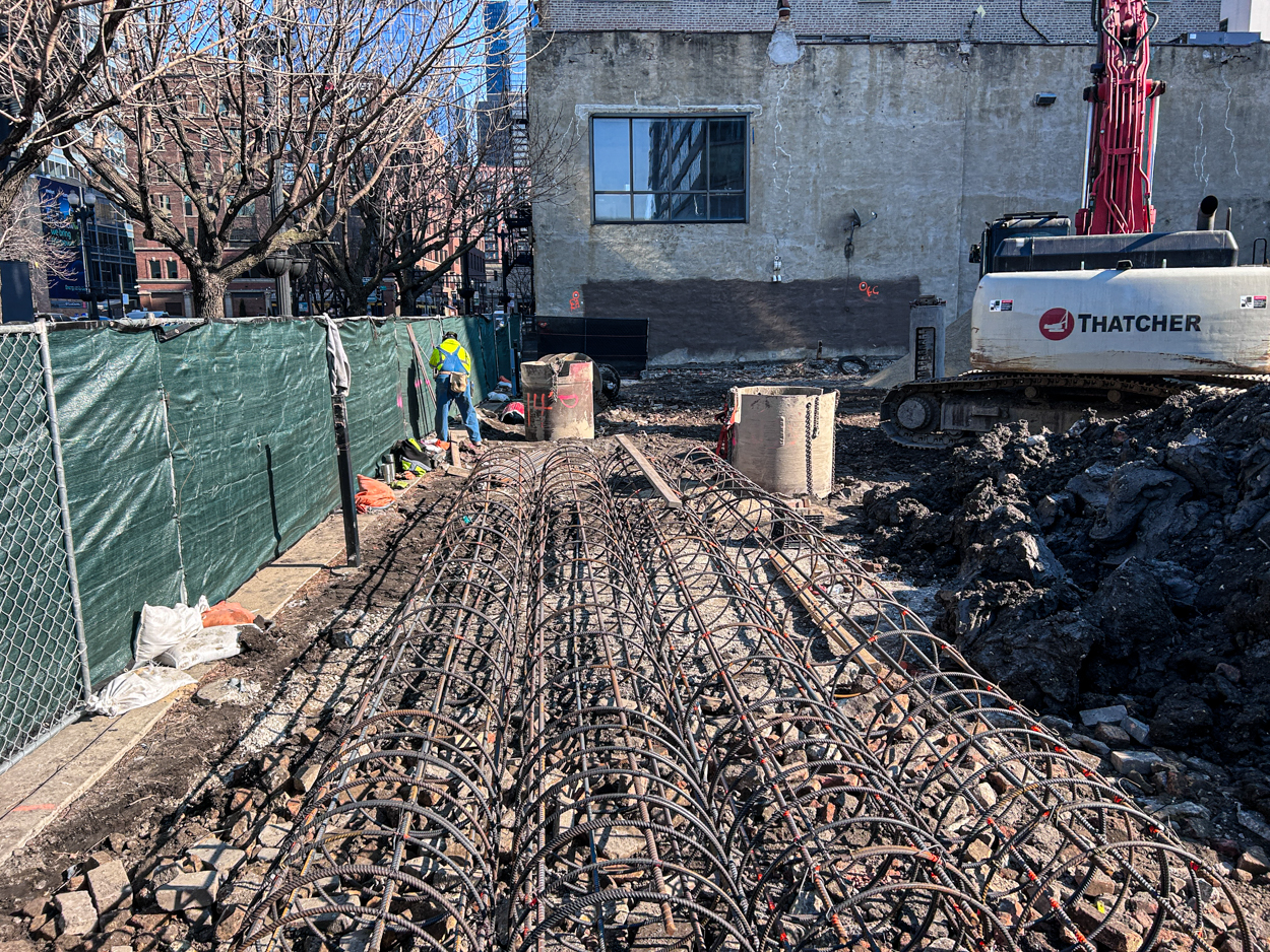 135 North Desplaines caisson work