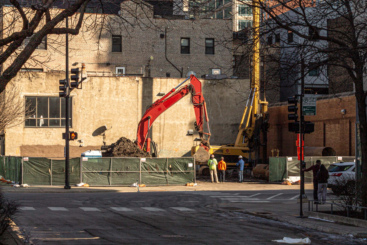 135 North Desplaines caisson work