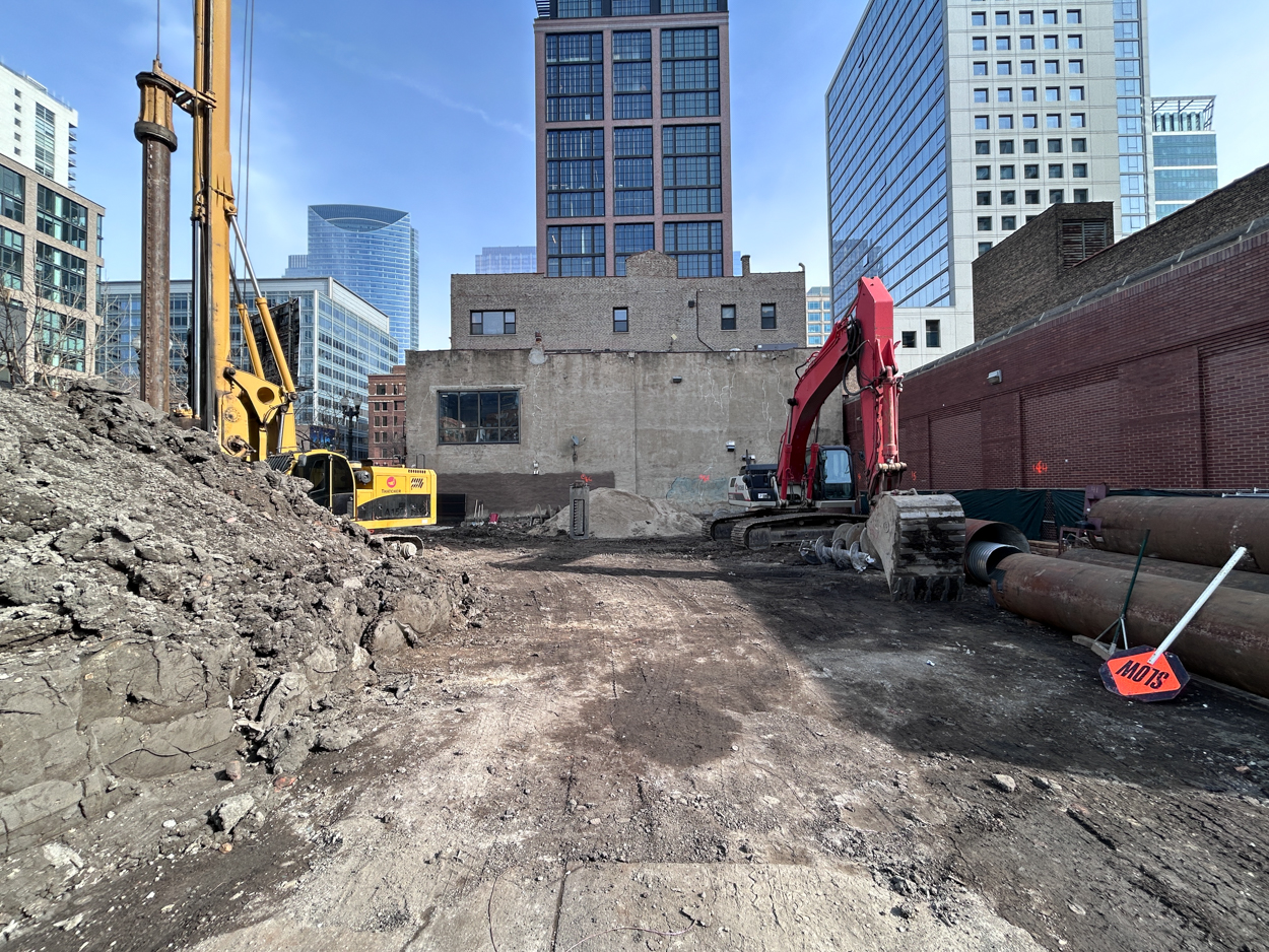 135 North Desplaines caisson work