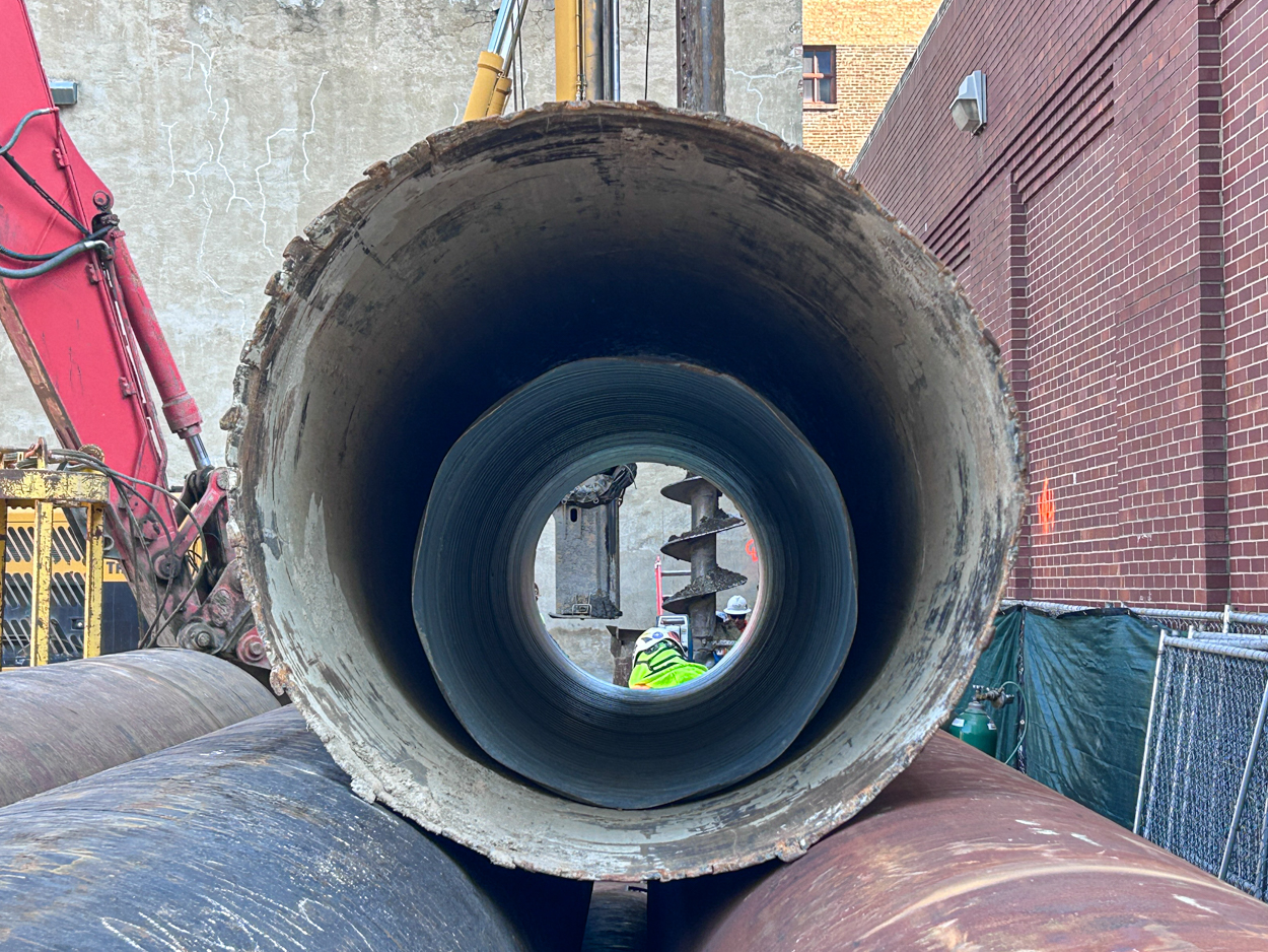 135 North Desplaines caisson work