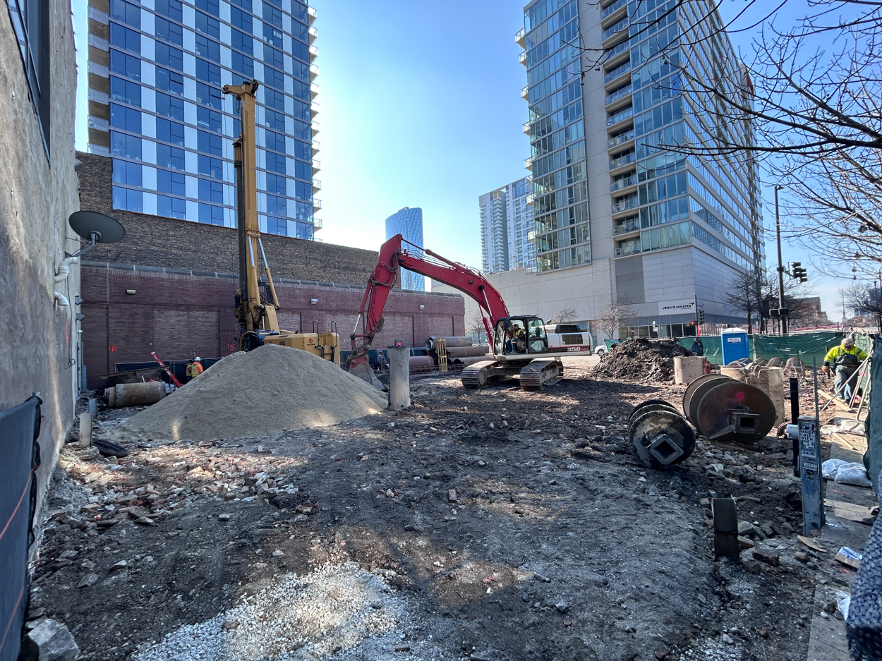 135 North Desplaines caisson work