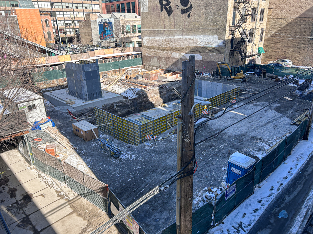 227 West Chicago Avenue foundation progress February 2026