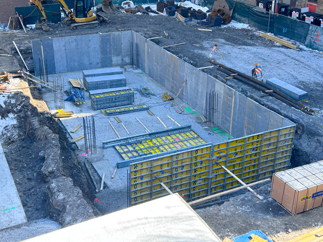 227 West Chicago Avenue foundation progress February 2026