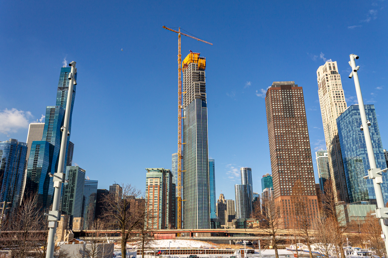 400 Lake Shore final tower crane jump