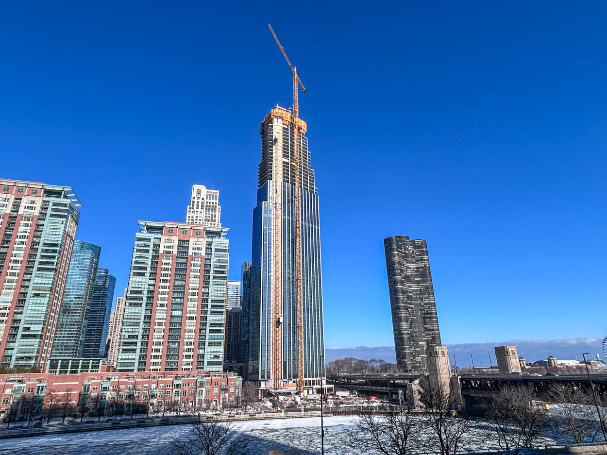 400 Lake Shore final tower crane jump