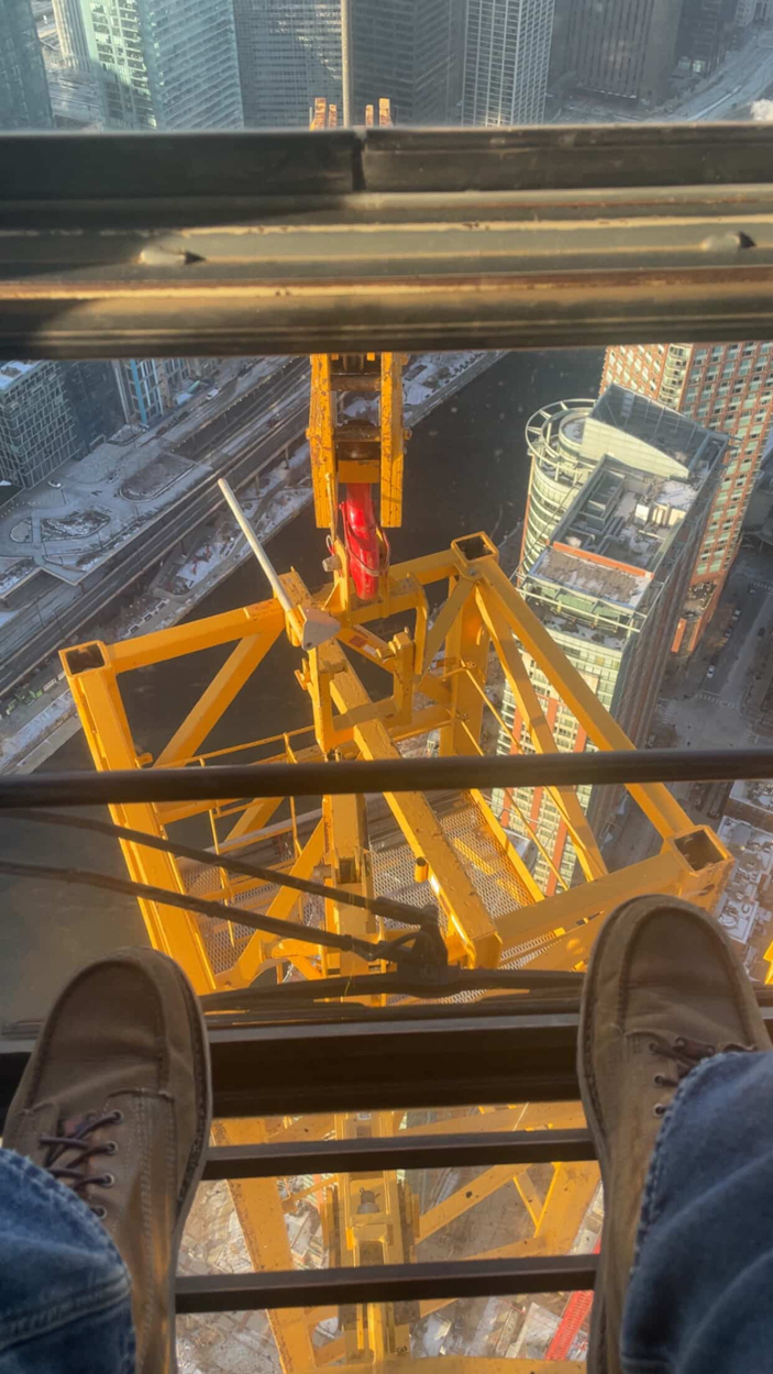 400 Lake Shore final tower crane jump