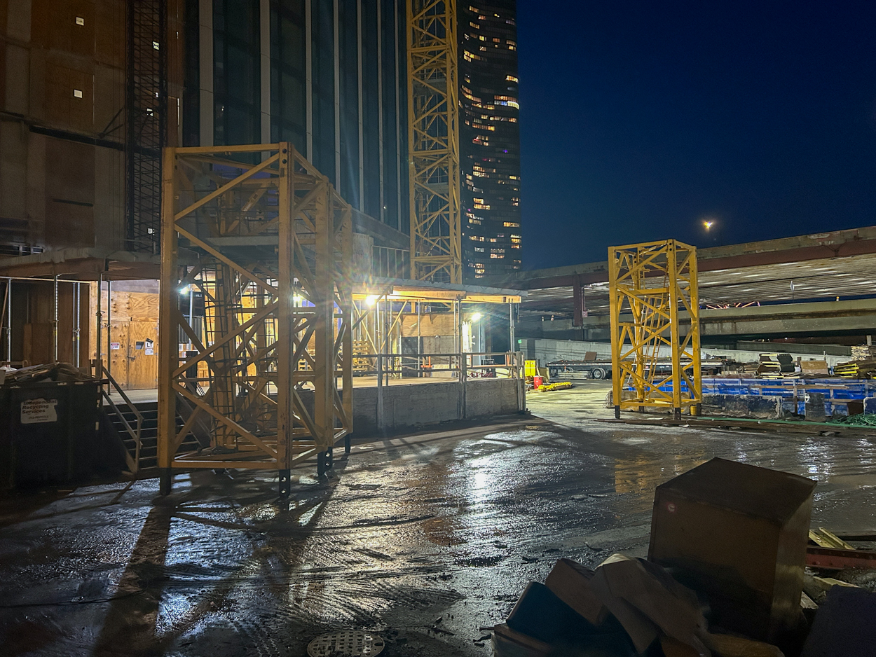 400 Lake Shore final tower crane jump