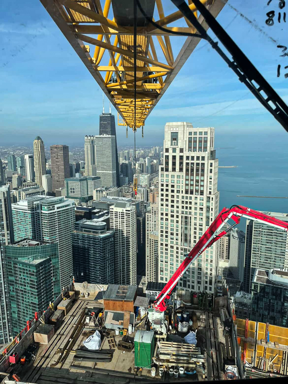 400 Lake Shore final tower crane jump