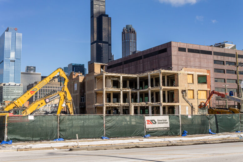 ComEd Demolishes 1920s Industrial Office Building At 900 South Clinton ...