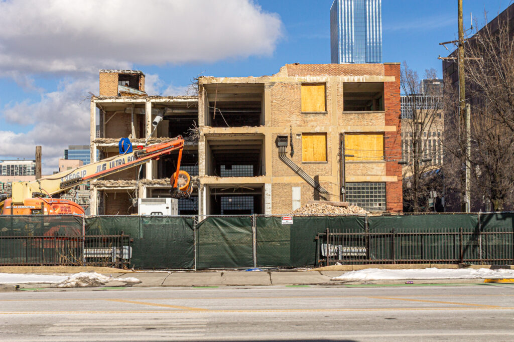 ComEd Demolishes 1920s Industrial Office Building At 900 South Clinton ...