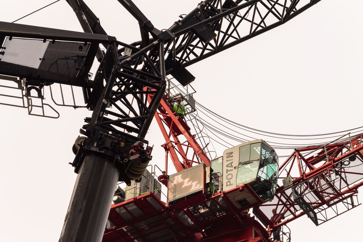 Thompson Center tower crane dismantling