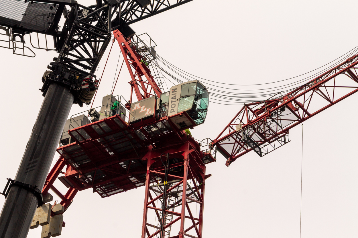 Thompson Center tower crane dismantling