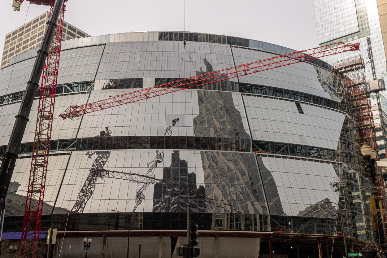 Thompson Center tower crane dismantling
