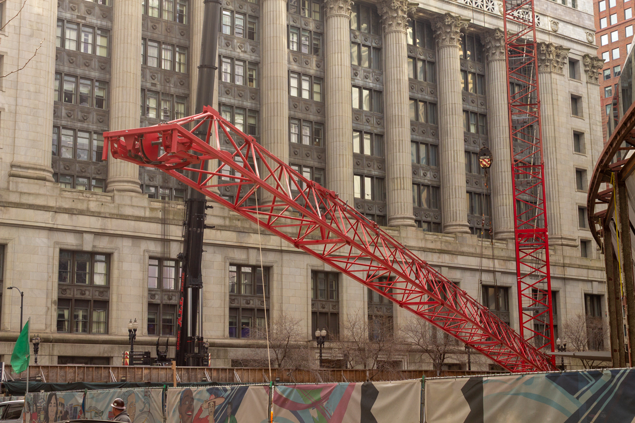 Thompson Center tower crane dismantling