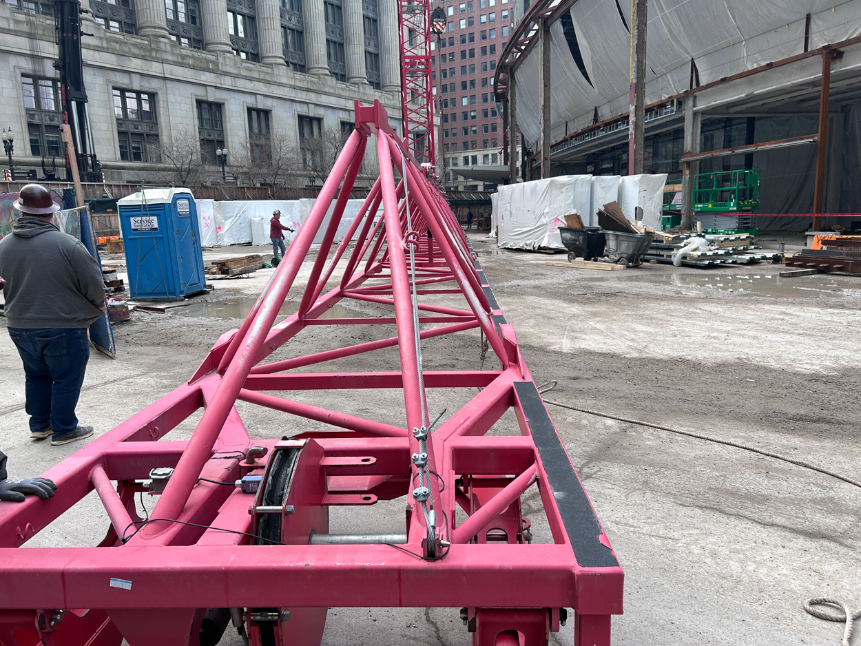 Thompson Center tower crane dismantling