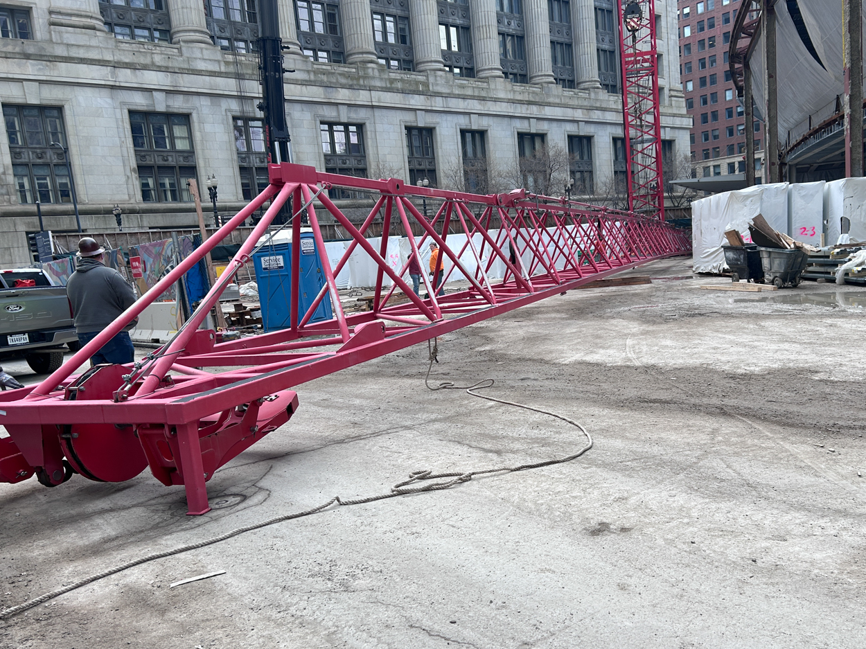 Thompson Center tower crane dismantling