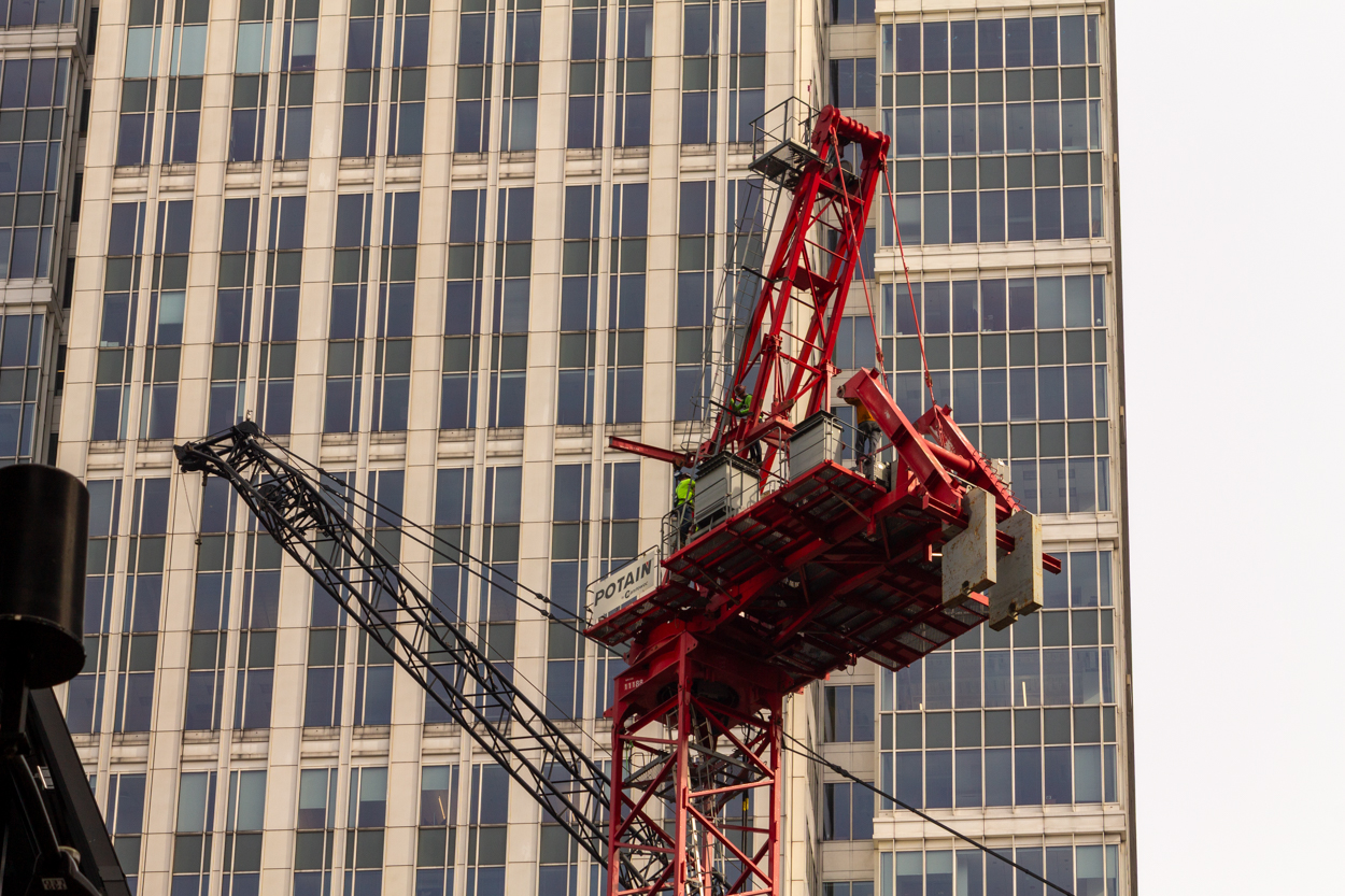 Thompson Center tower crane dismantling