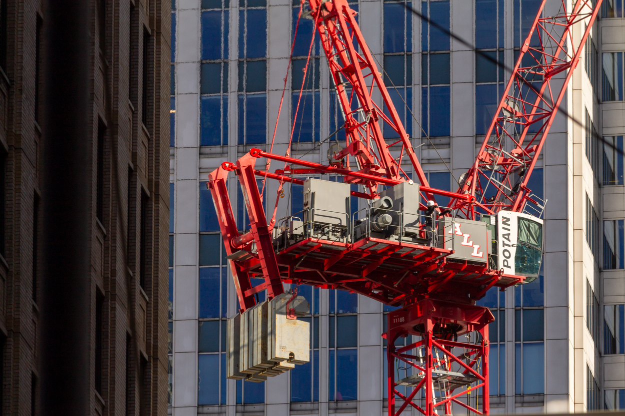 Thompson Center tower crane dismantling