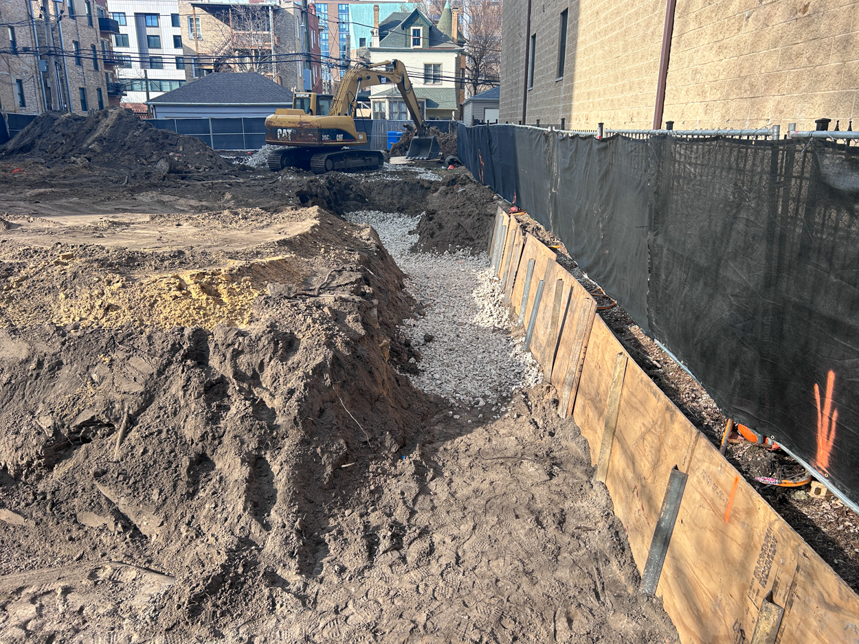 940 West Leland Avenue excavation underway